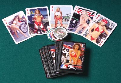 MotoX - Bikini Girl Playing Cards